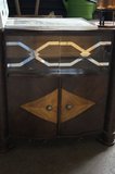 solid oak cabinet with glass doors in Spangdahlem, Germany
